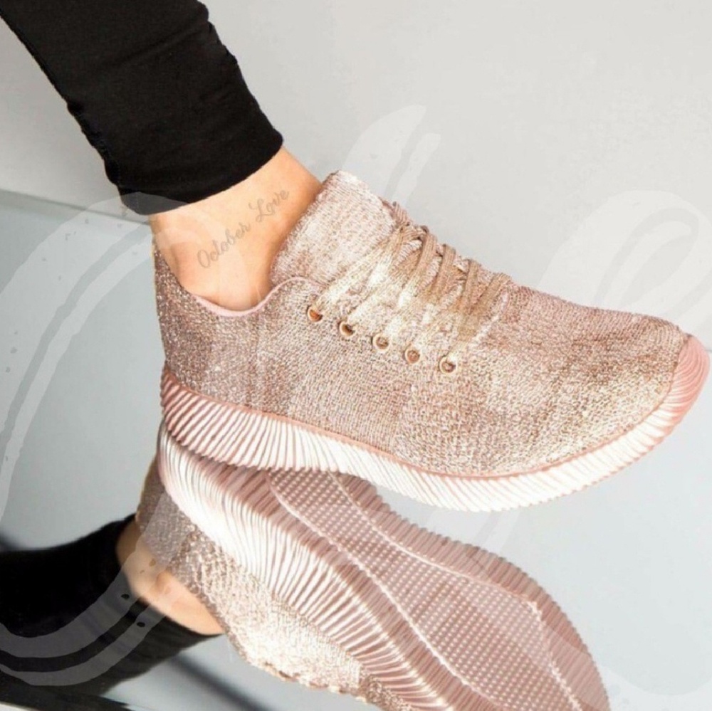 ROSE Gold Sneakers💖